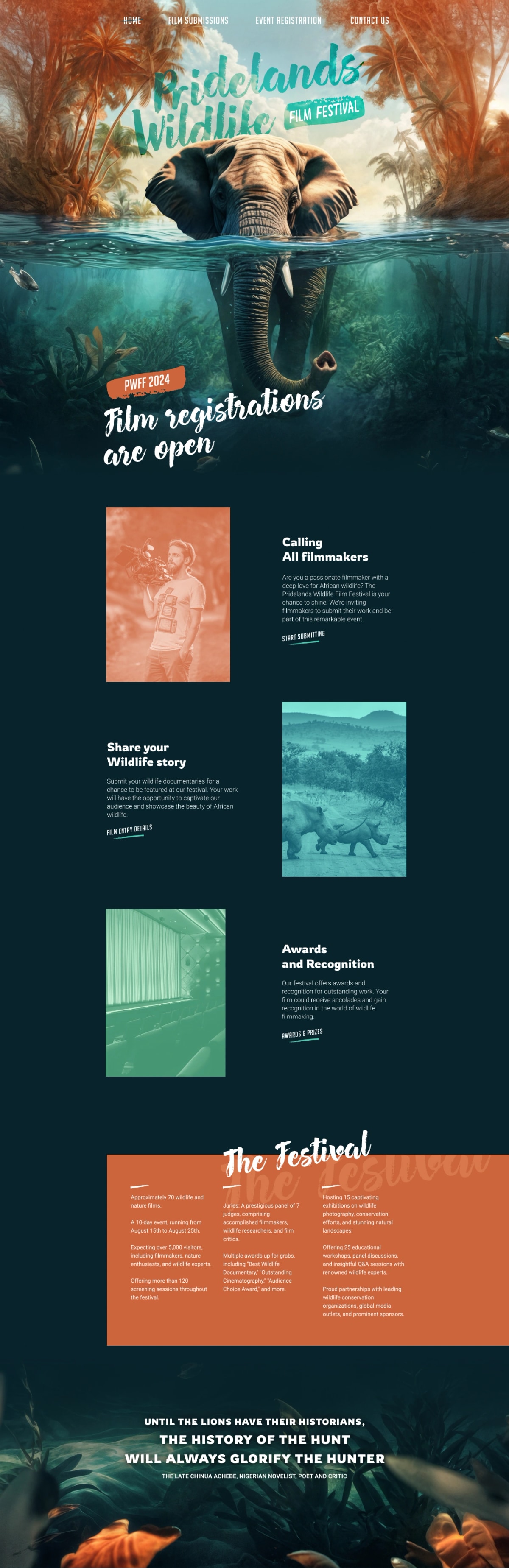 Pridelands Wildlife Film Festival