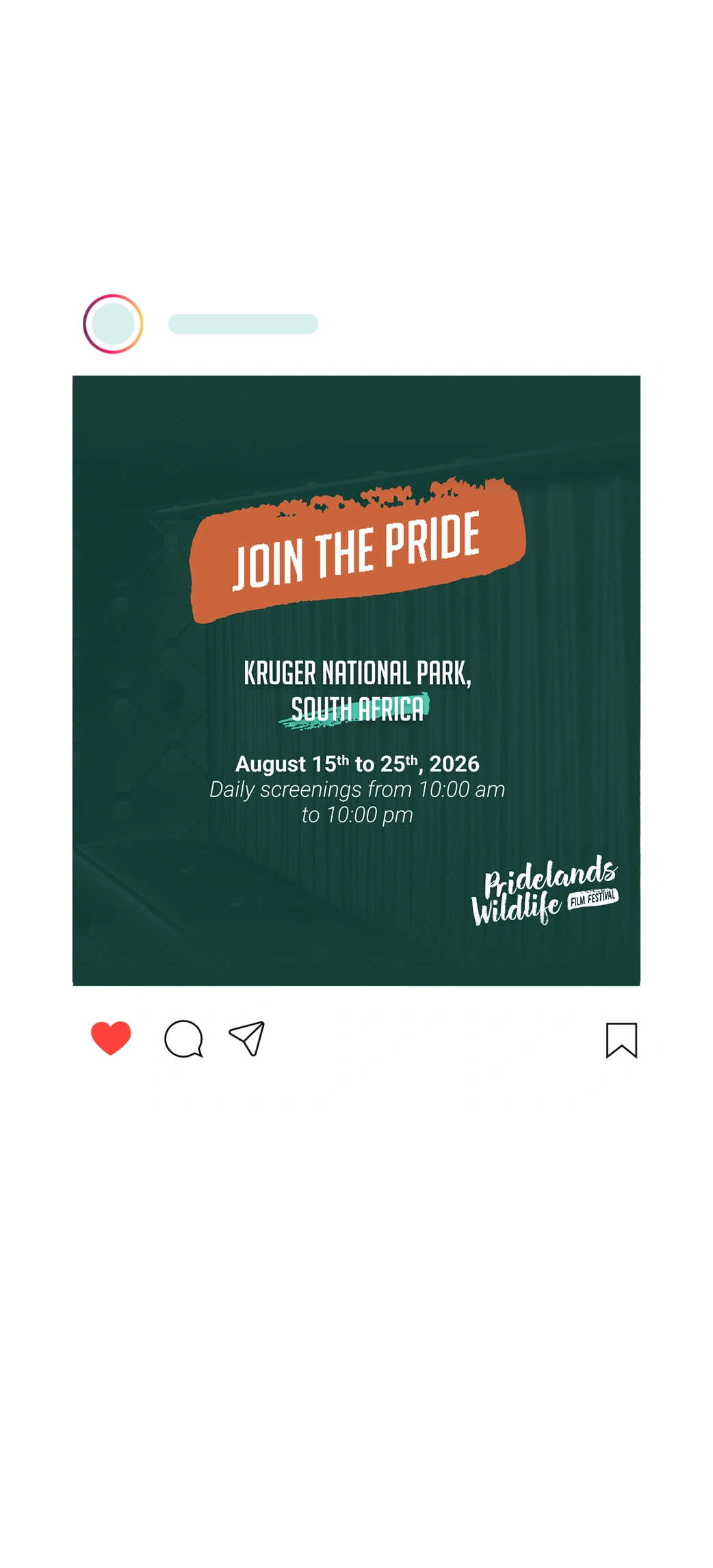 Pridelands Wildlife Film Festival — écran mobile 2